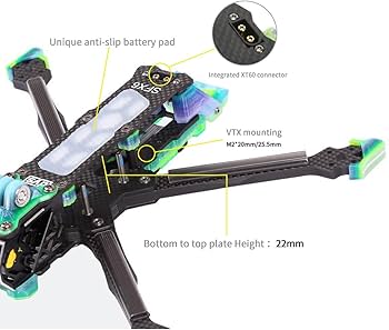 Amazon.com: FPV Drone Frame Kit,Carbon Fiber 6 Inch Support